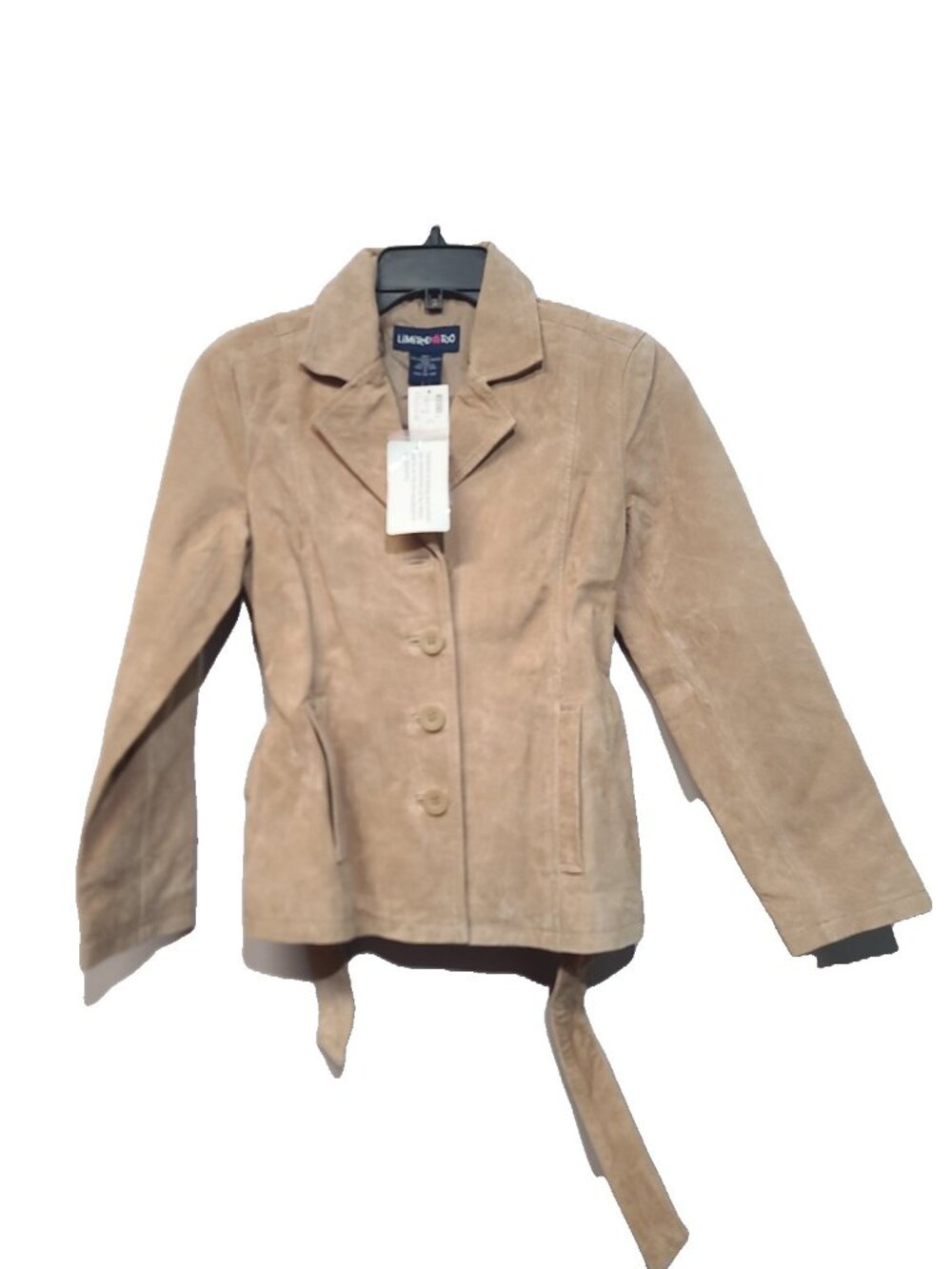 Limited Too Y2K Vintage Suede Leather Jacket Size 10 tan NWT